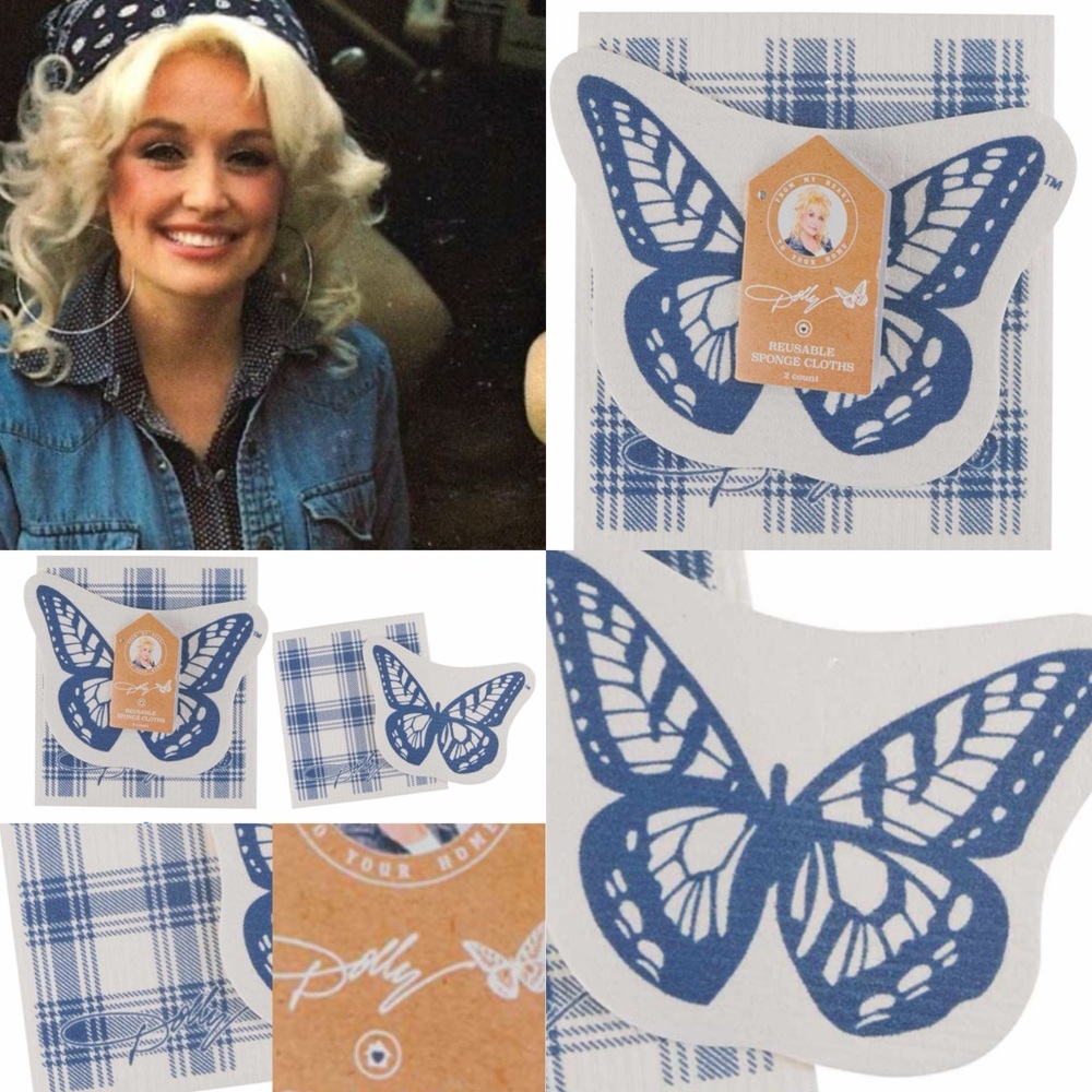 Dolly Parton reusable Limited Edition Butterfly Sponges 🦋🦋